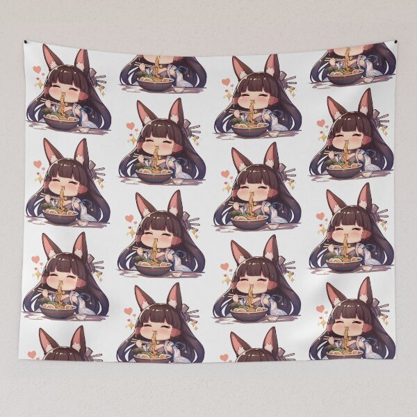Artikelvorschau, Kaga Azur Lane Kawaii Ramen Chibi Waifu entworfen und verkauft von mildaclairmo.