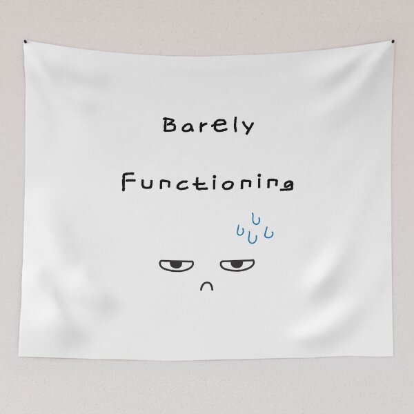 Item preview, Barely Functioning – Low Energy Illustration designed and sold by mintmono-studio.