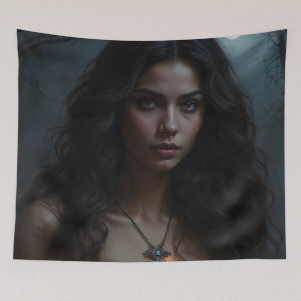 Item preview, Dark Fantasy Girl in Forest Portrait designed and sold by ShadeScapeArt.