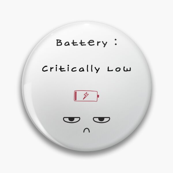 Item preview, Battery Critically Low – Burnout Mood designed and sold by mintmono-studio.