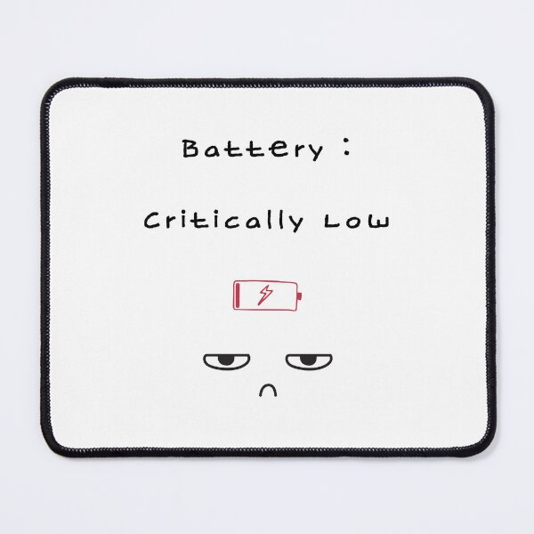 Item preview, Battery Critically Low – Burnout Mood designed and sold by mintmono-studio.