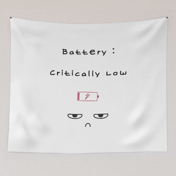 Item preview, Battery Critically Low – Burnout Mood designed and sold by mintmono-studio.