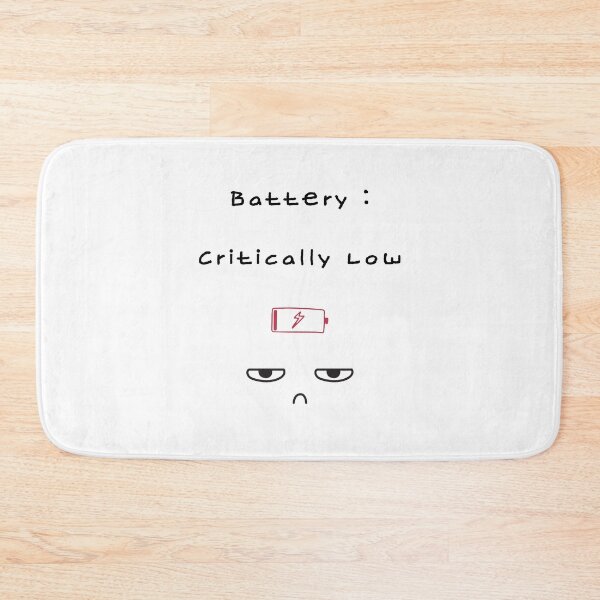Item preview, Battery Critically Low – Burnout Mood designed and sold by mintmono-studio.
