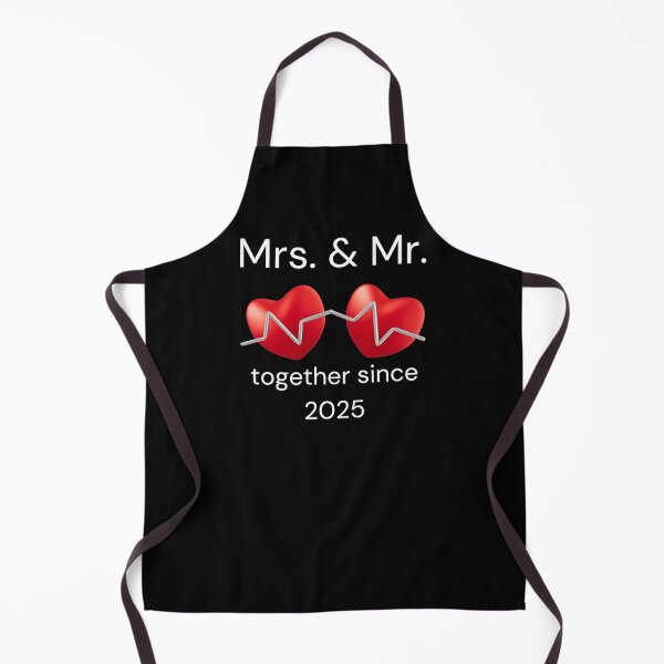 Item preview, Mrs. & Mr. Together Since 2025 – Heartbeat Couple Shirt – Wedding & Anniversary Gift designed and sold by PrimaBrandLTD.