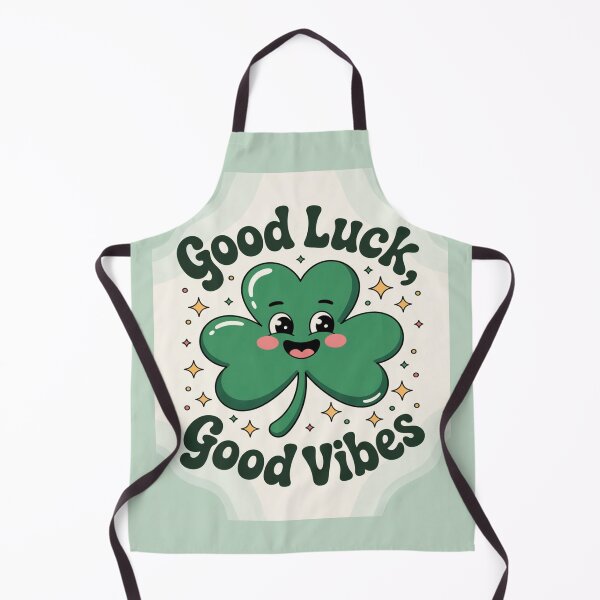 Item preview, Cute St Patrick’s Day Shamrock – Good Luck Good Vibes Smiley Clover designed and sold by InspiredCreatives.