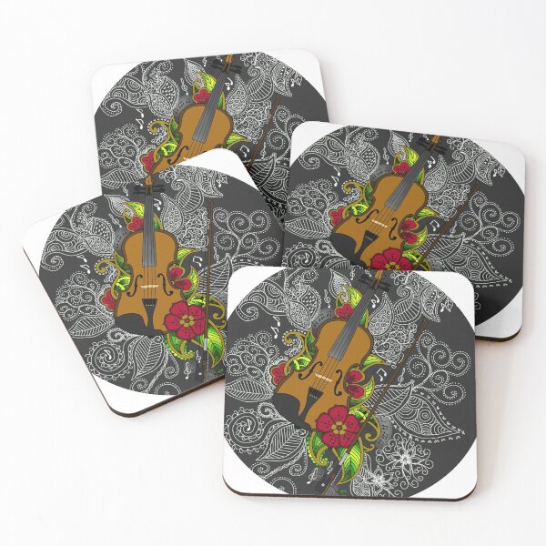 Item preview, Violin & Flowers – Elegant Music Illustration designed and sold by Joy & Art .