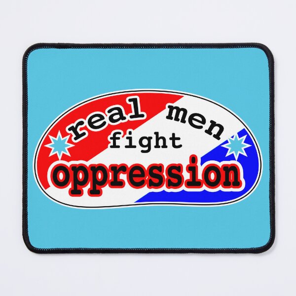 Item preview, Real men fight oppression, red white and blue background designed and sold by mntimg.