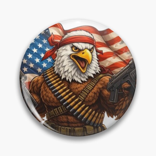 Item preview, Rambo-Style Bald Eagle Patriot designed and sold by Create Nest.