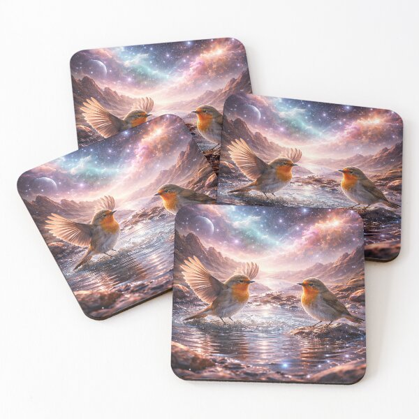 Item preview, Cosmic Robins in a Starlit Alien World designed and sold by ImaginingNebulae.