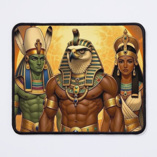 Item preview, Osiris Isis Horus Family Art | Ancient Egyptian Royal Deities | Kemetic Mythology Symbol designed and sold by BlackStarsCreations.