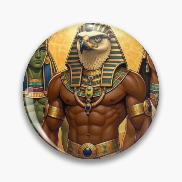Item preview, Osiris Isis Horus Family Art | Ancient Egyptian Royal Deities | Kemetic Mythology Symbol designed and sold by BlackStarsCreations.