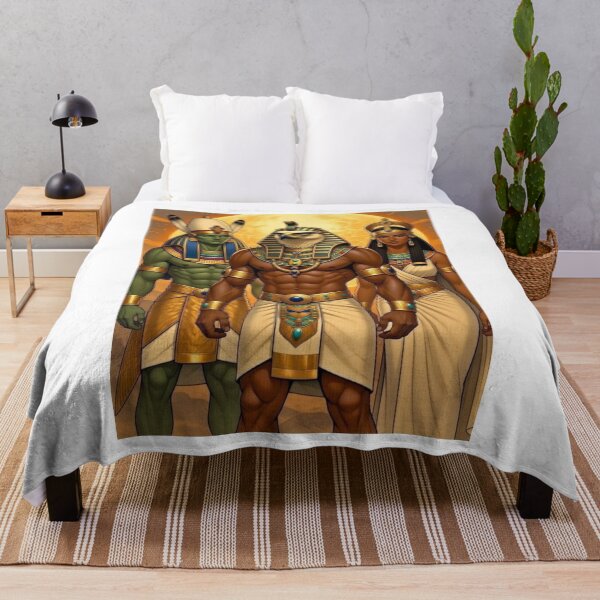 Item preview, Osiris Isis Horus Family Art | Ancient Egyptian Royal Deities | Kemetic Mythology Symbol designed and sold by BlackStarsCreations.