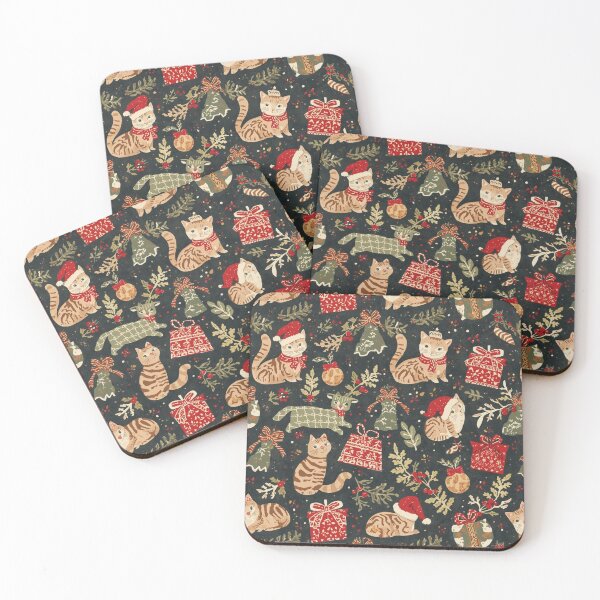 Item preview, Christmas Pattern kitty cats  designed and sold by JosueShop101.