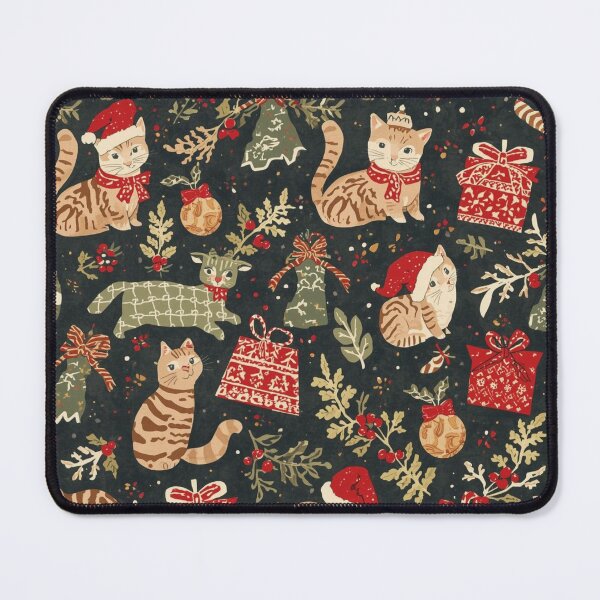 Item preview, Christmas Pattern kitty cats designed and sold by JosueShop101.