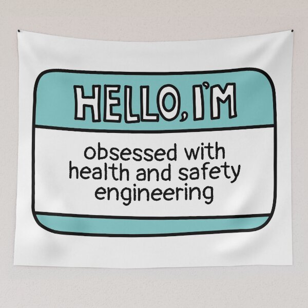 Item preview, Health And Safety Engineering Funny Engineer Name Tag designed and sold by MaryAller.