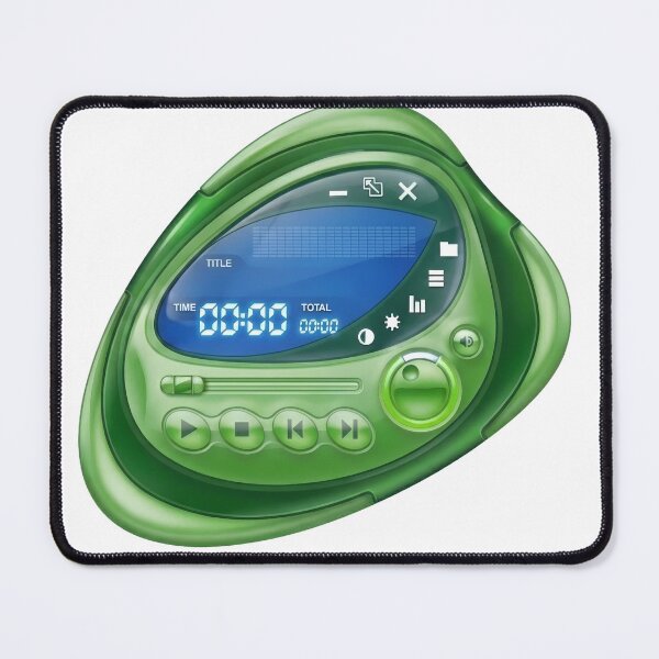 Item preview, Retro Futurist Y2K Pebble MP3 Player designed and sold by NostalgiaOS.