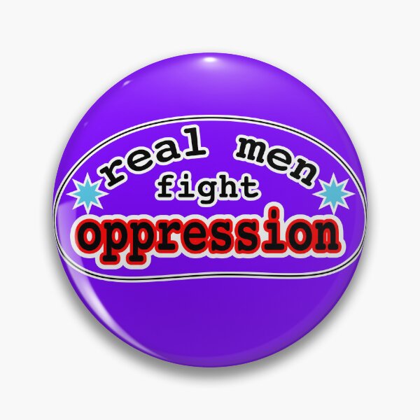 Item preview, Real men fight oppression, violet background designed and sold by mntimg.