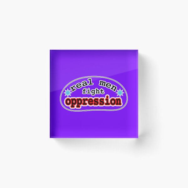 Item preview, Real men fight oppression, violet background designed and sold by mntimg.