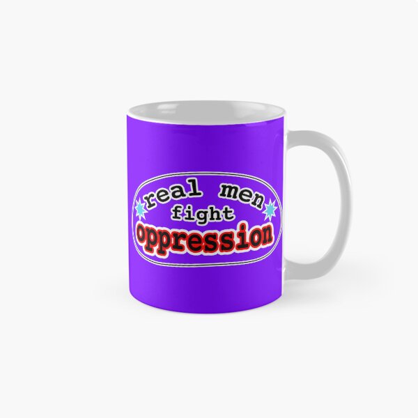 Item preview, Real men fight oppression, violet background designed and sold by mntimg.