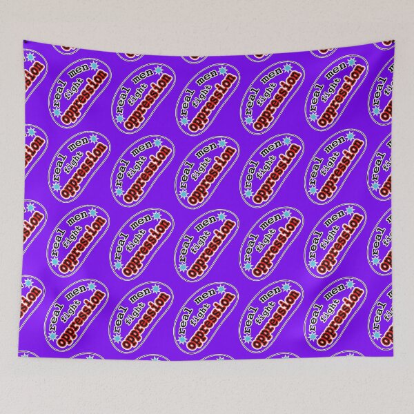 Item preview, Real men fight oppression, violet background designed and sold by mntimg.