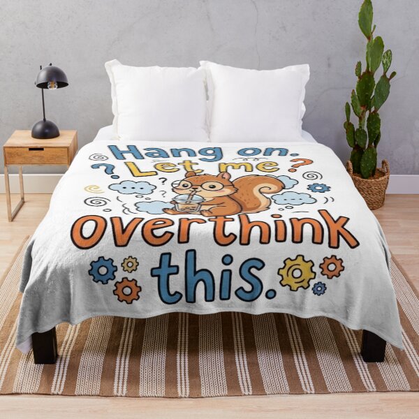 Item preview, Overthinking Squirrel Boba Humor Design designed and sold by Innova_Creations.