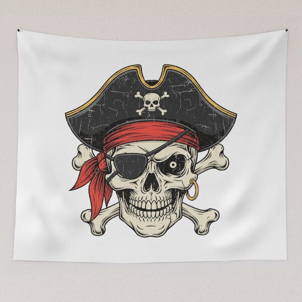 Item preview, capitains pirate designed and sold by skulls and rock.