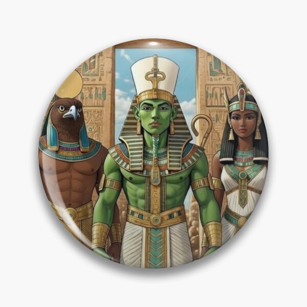 Item preview, Horus Osiris Isis Family Art | Ancient Egyptian Royal Deities | Kemetic Mythology Symbol designed and sold by BlackStarsCreations.