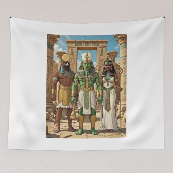 Item preview, Horus Osiris Isis Family Art | Ancient Egyptian Royal Deities | Kemetic Mythology Symbol designed and sold by BlackStarsCreations.