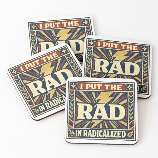 Item preview, I Put the RAD in Radical – Modern Protest Typography Design designed and sold by Quietest Riot.