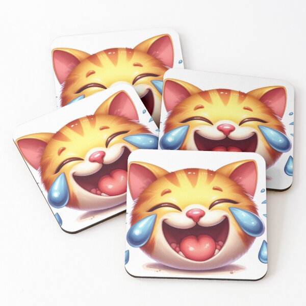 Item preview, Laughing Cat Emoji  designed and sold by TinCatOutPost.