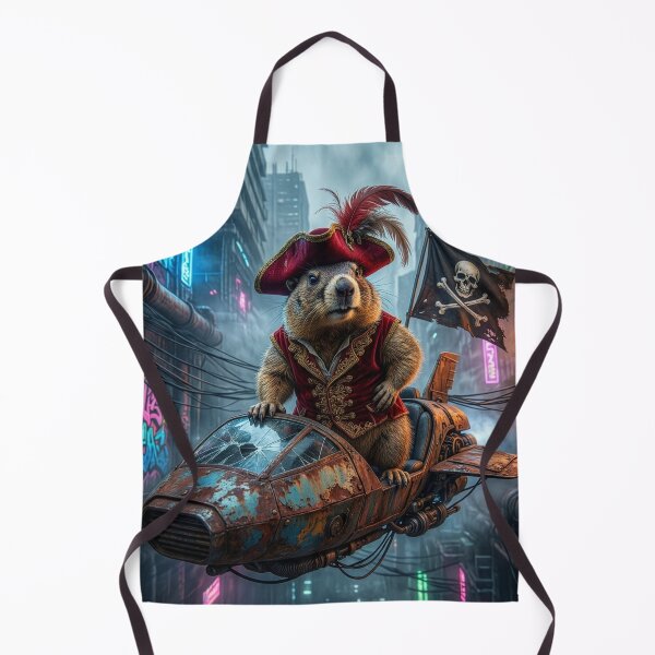 Item preview, Groundhog (Woodchuck) Pirate in a Dystopian Future designed and sold by Tridentulus.