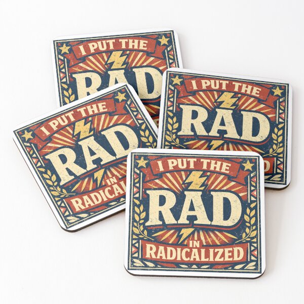 Item preview, I Put the RAD in Radical – Modern Protest Typography Design designed and sold by Quietest Riot.