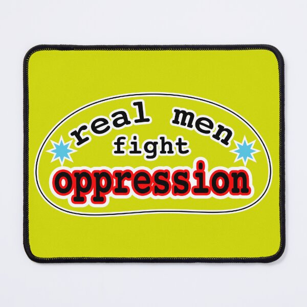 Item preview, Real men fight oppression, yellow background designed and sold by mntimg.