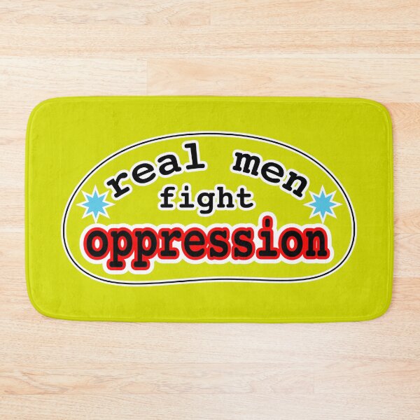 Item preview, Real men fight oppression, yellow background designed and sold by mntimg.