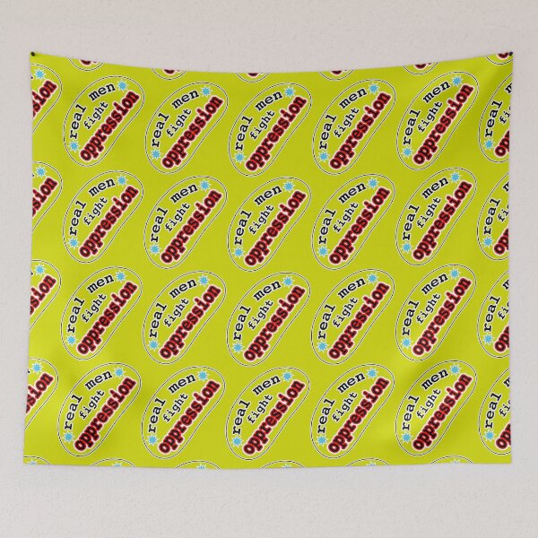 Item preview, Real men fight oppression, yellow background designed and sold by mntimg.