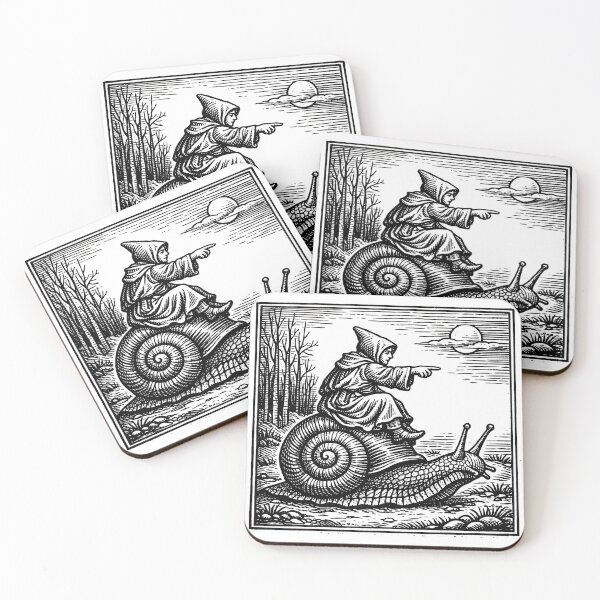 Item preview, Medieval Moonlit Snail Rider designed and sold by bobcatmarty.