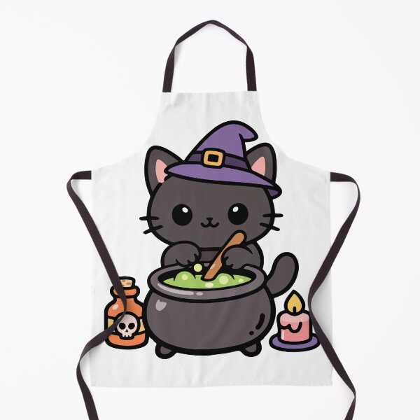 Item preview, Black Cat Stirring Cauldron designed and sold by OniumEth.