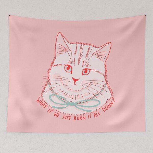 Item preview, Kitty Says Burn It designed and sold by KilkennyCat Art.