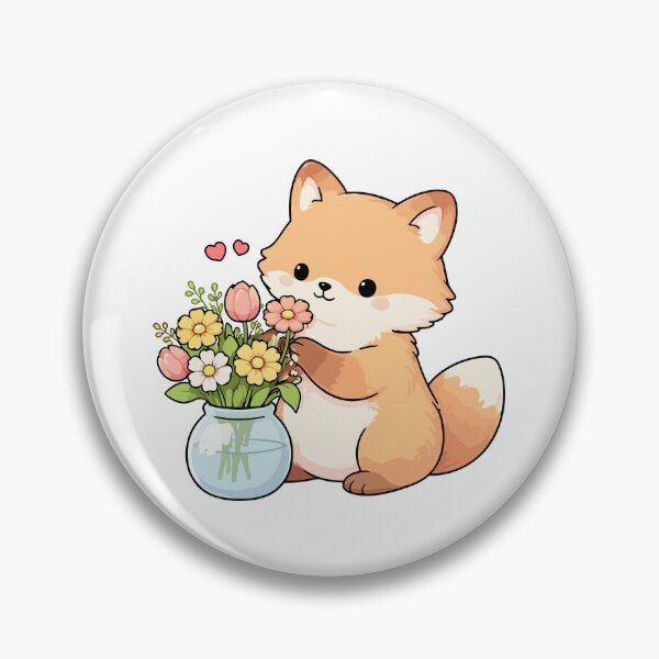Item preview, Fox arranging flowers designed and sold by OniumEth.