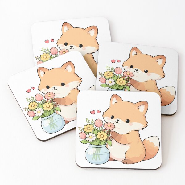 Item preview, Fox arranging flowers designed and sold by OniumEth.
