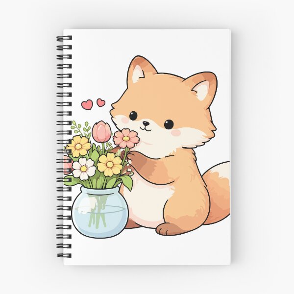 Item preview, Fox arranging flowers designed and sold by OniumEth.
