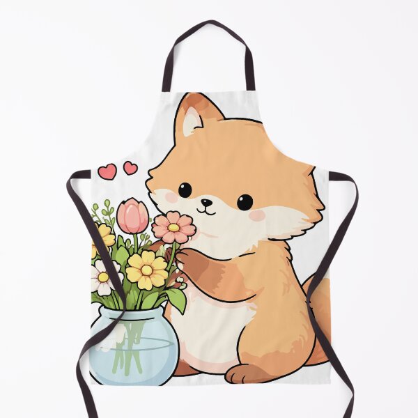 Item preview, Fox arranging flowers designed and sold by OniumEth.