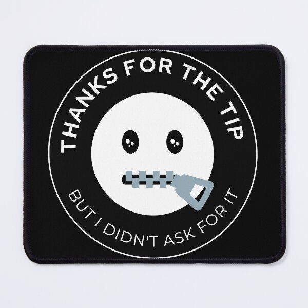 Item preview, thanks for the tip, funny sarcastic sticker designed and sold by porjuleshop.