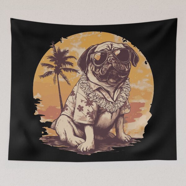 Item preview, Pug in Paradise designed and sold by ClubVacay.