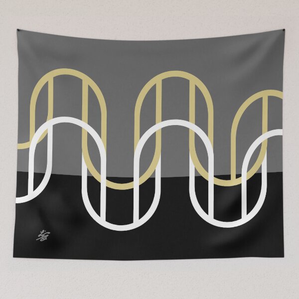 Item preview, Modern Abstract Interconnected Wavy Lines designed and sold by studioart.