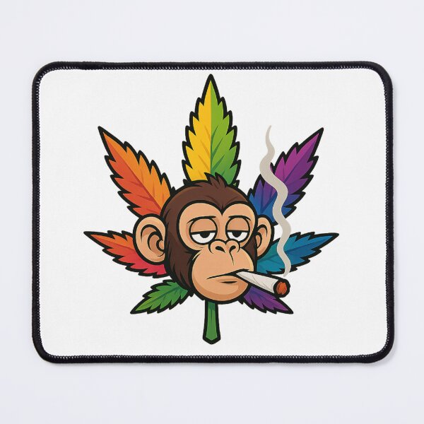 Item preview, Stoned Monkey Weed Leaf Cartoon designed and sold by jimbo7664.