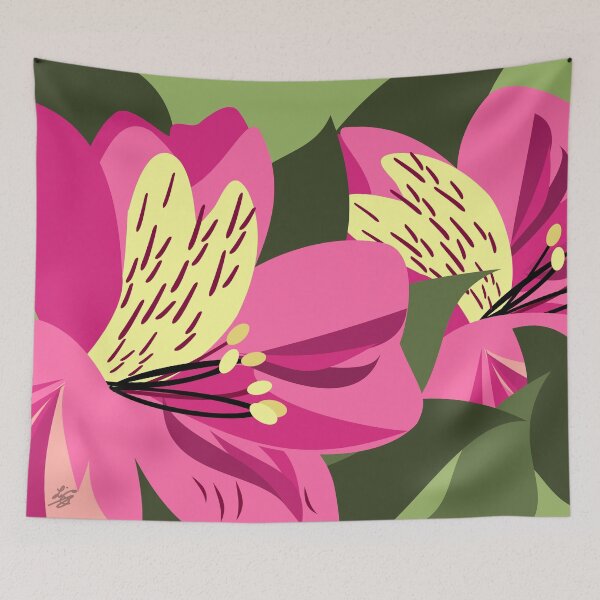 Item preview, Pink Peruvian Lily Flower  designed and sold by studioart.
