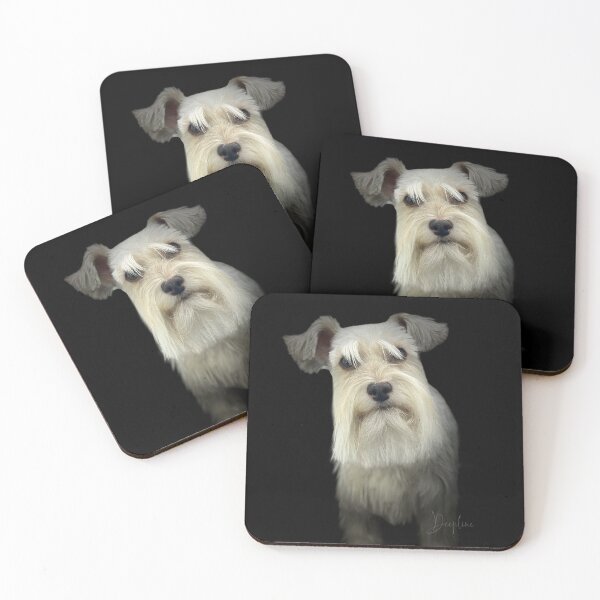Item preview, White Schnauzer Portrait  designed and sold by DeeplineArt.