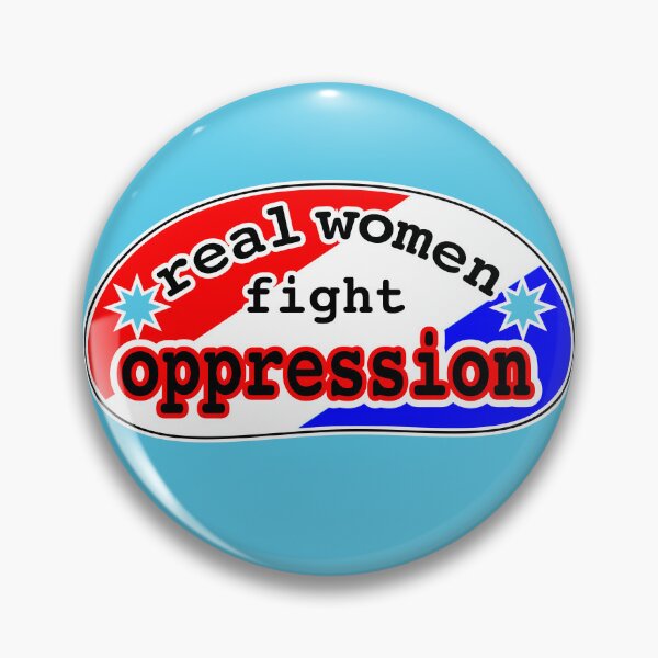 Item preview, Real women fight oppression, red white and blue background designed and sold by mntimg.