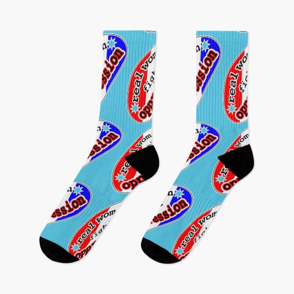 Item preview, Real women fight oppression, red white and blue background designed and sold by mntimg.